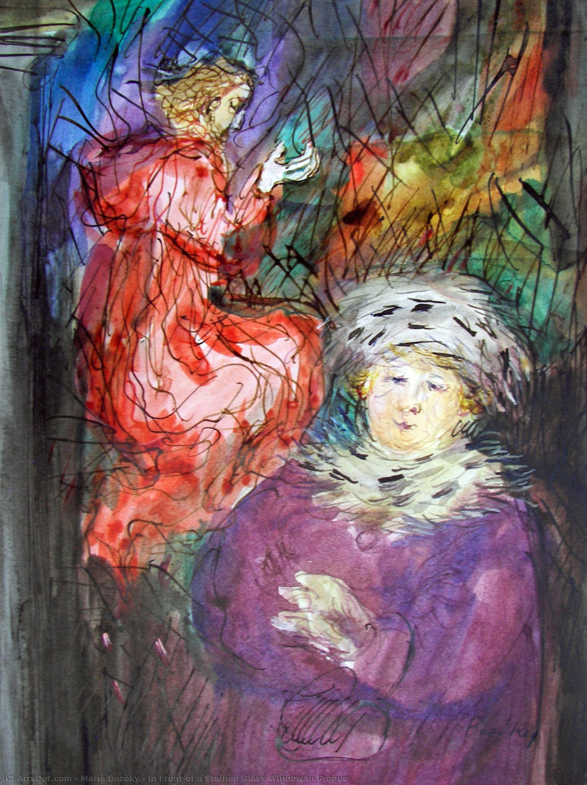 In Front Of A Stained Glass Window In Prague — María Bozóky