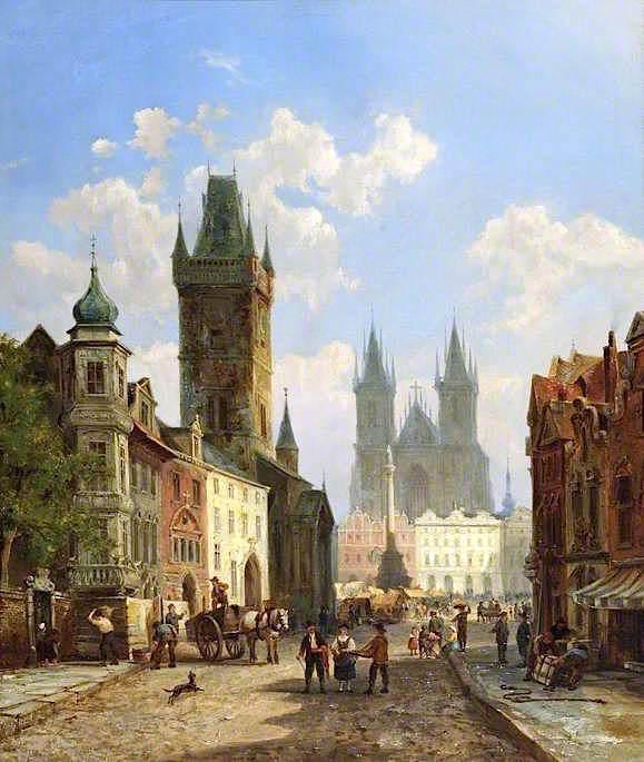 Market Place, Prague — Pieter Cornelis Dommershuijzen