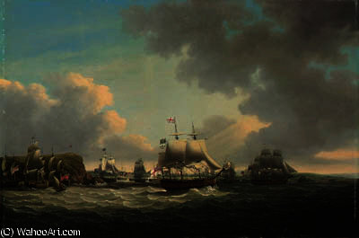 A Squadron Passing Drake Island, On Its Way To Sea — John Thomas Serres