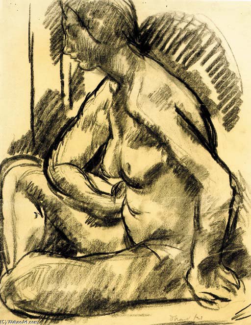 Seated Female Nude - — Duncan Grant