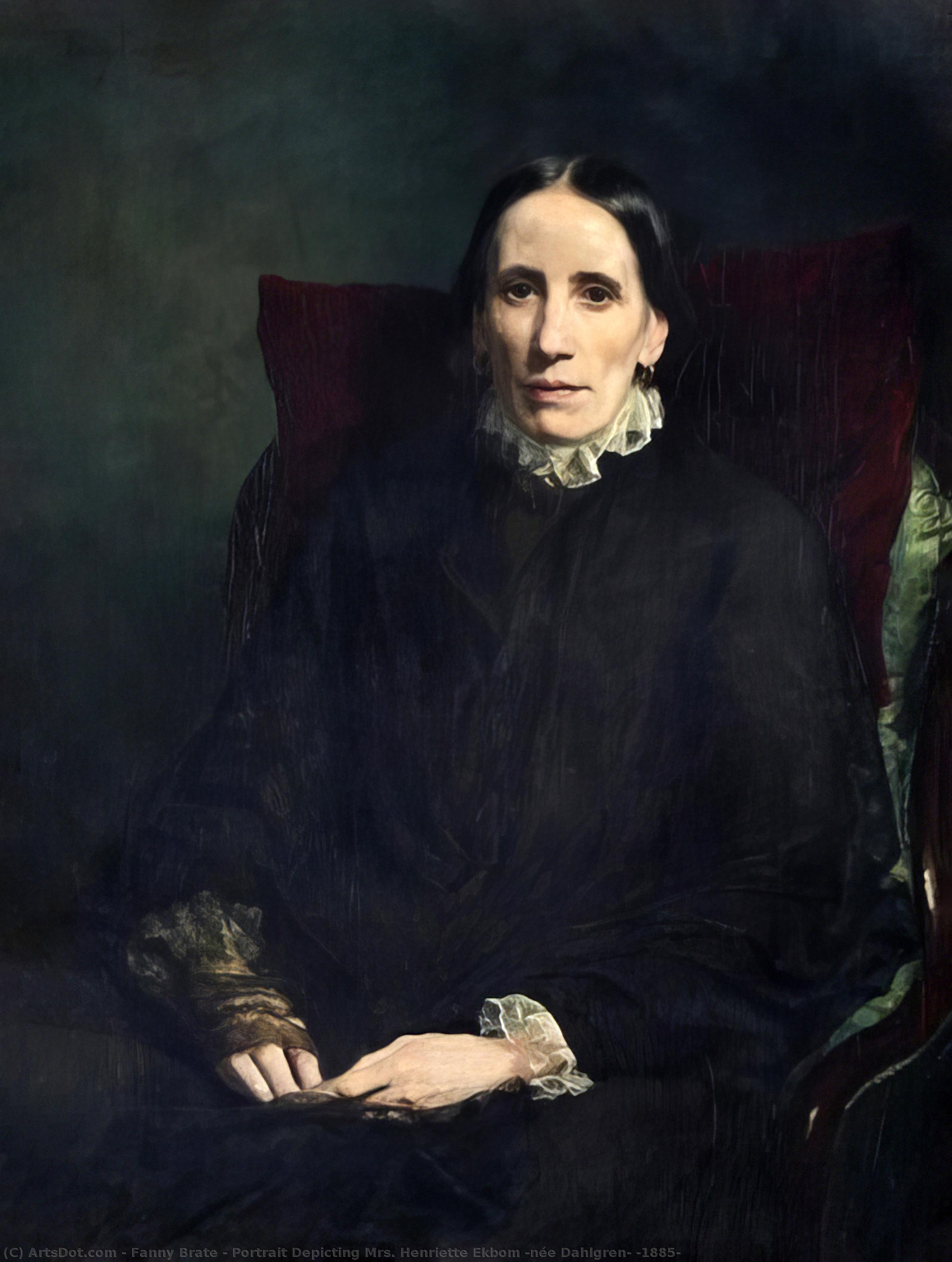 Portrait Depicting Mrs. Henriette Ekbom (née Dahlgren) (1885) — Fani Brate