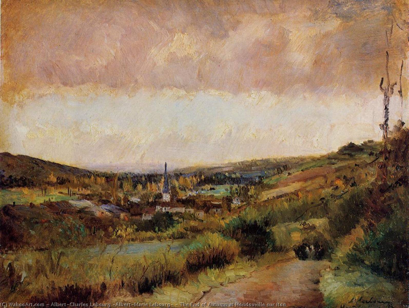 The End Of Autumn At Hondouville Sur Iton — Albert-charles Lebourg