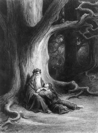 The Enchanter Merlin And The Fairy Vivien — Paul Gustave Doré