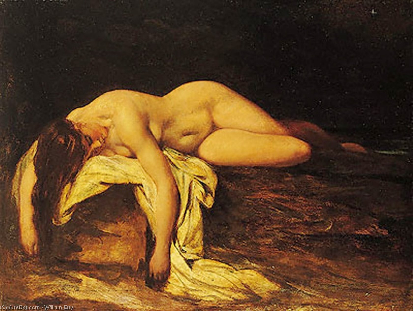 Nude Woman Asleep — ウィリアム・エティ