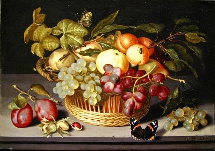 Still Life With A Basket Of Fruit — Johannes Bosschaert