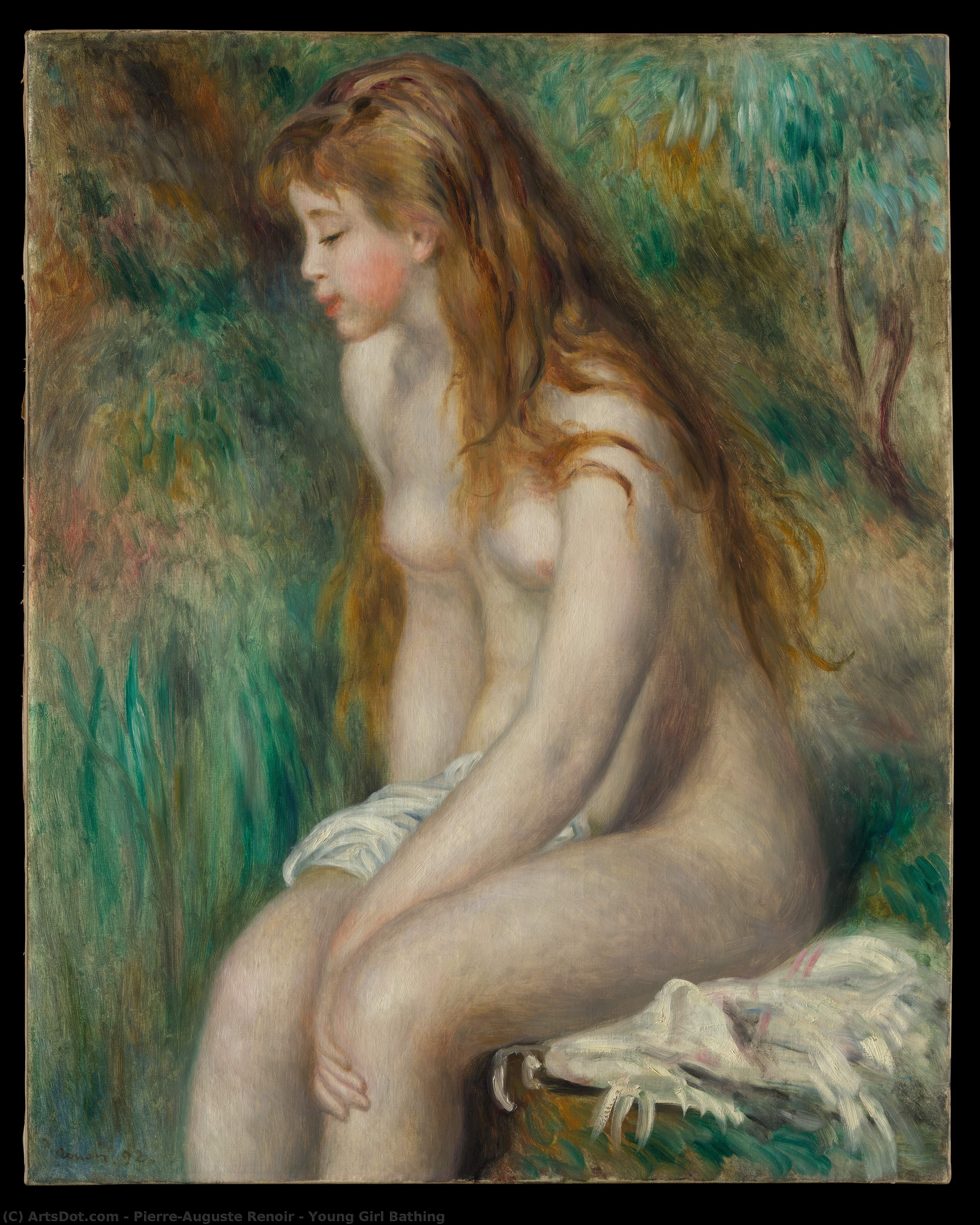 Young Girl Bathing — Pierre-auguste Renoir