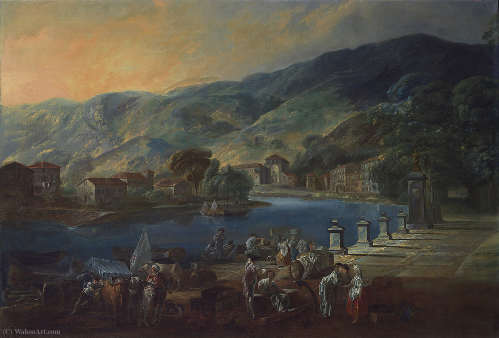 View Of El Arenal In Bilbao — Luis Paret Y Alcázar