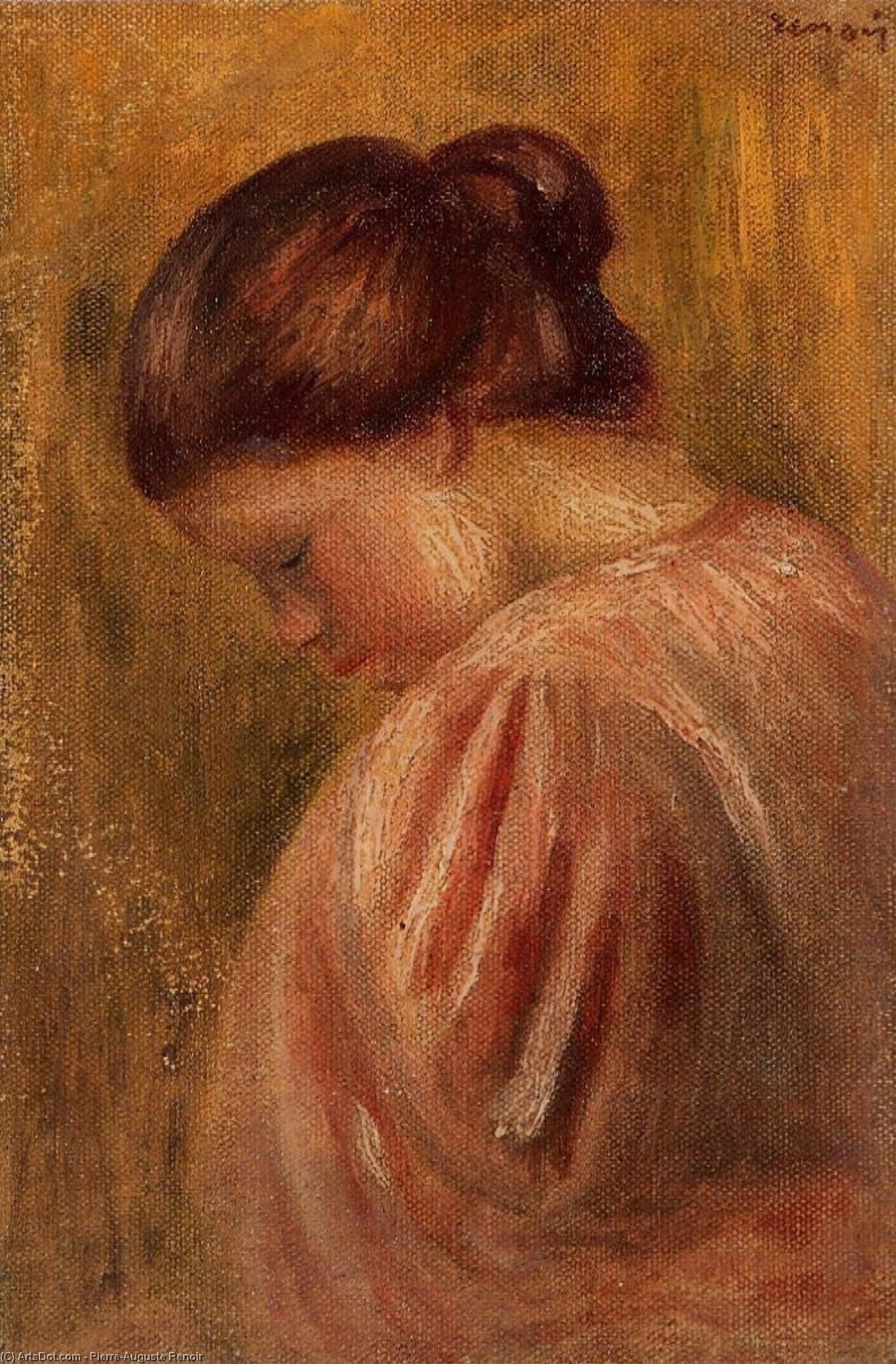 Porträt Eines Mädchens In Rot — Pierre-auguste Renoir