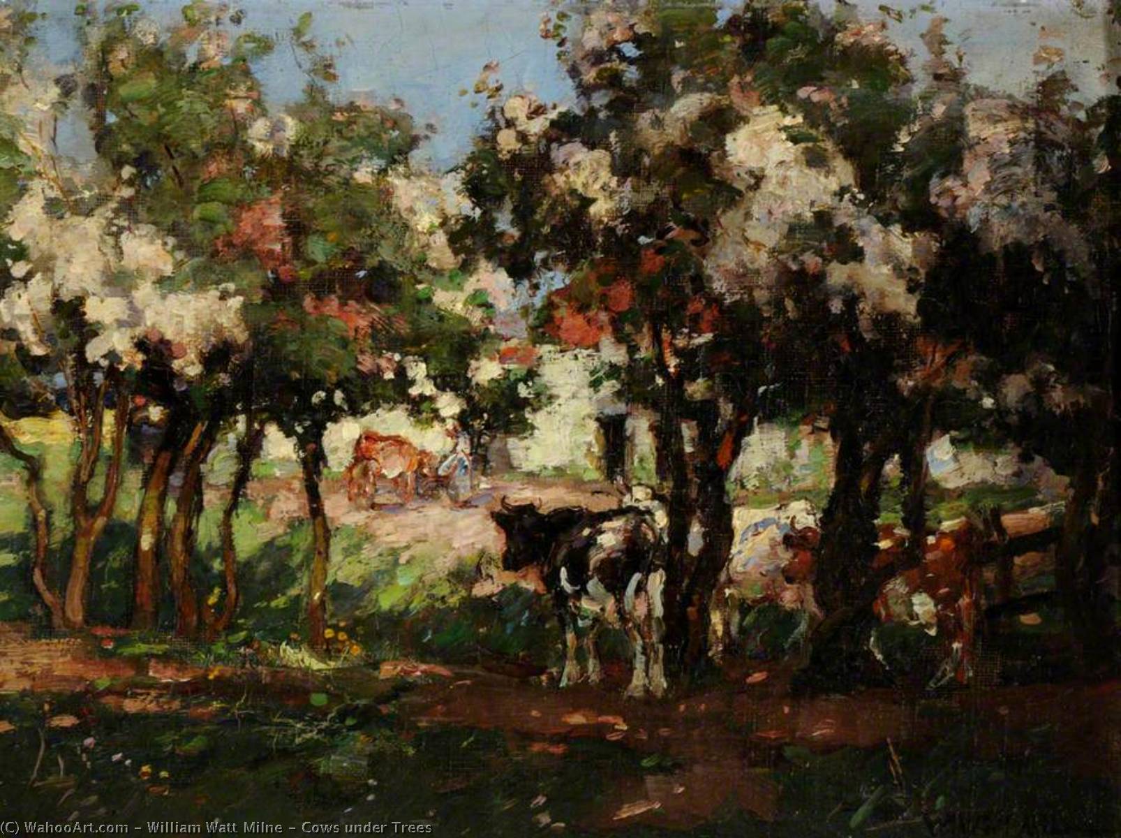 Cows Under Trees — William Watt Milne