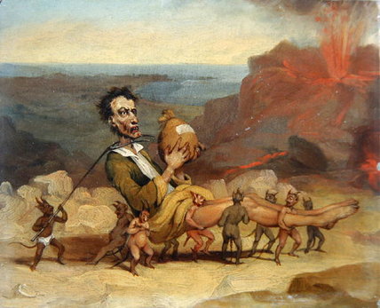 A Caricature Of Edward George Bulwer Lytton — Хаблот Најт Браун