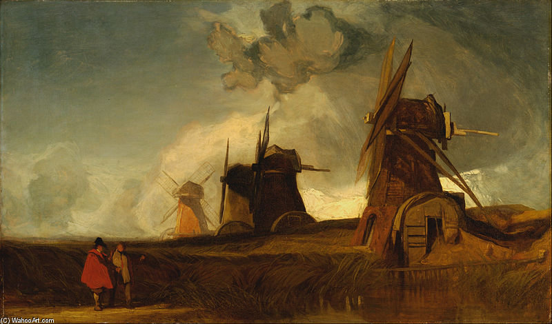 Drainage Mills In The Fens, Croyland, Lincolnshire — John Sell Cotman
