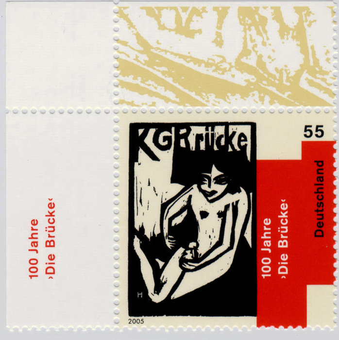 Briefmarke Kg Bruecke — Erich Heckel