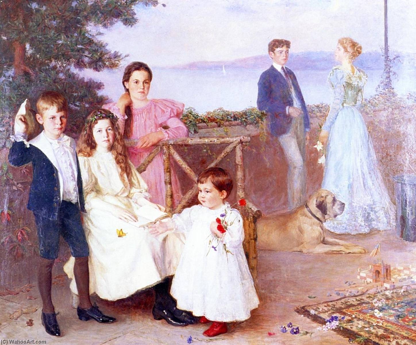 Group Portrait Of The Longyear Children — Charles H Woodbury