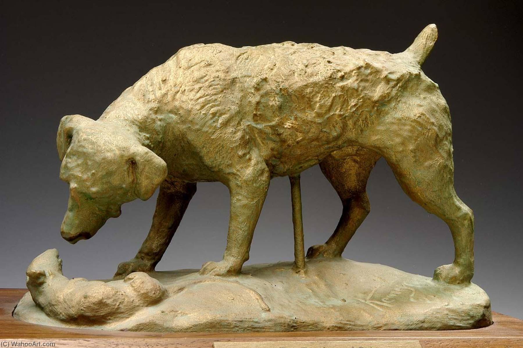 Fox Terrier And Rat — Edward Kemeys