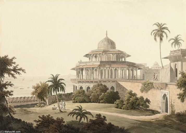 The Chalees Satoon In The Fort Of Allahbad On The River Jumna — Thomas And William Daniell