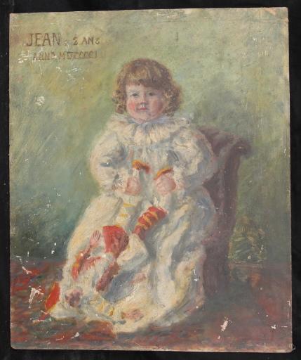 Portrait De Jean Assis Sur Un Fauteuil Et Tenant Une Marionnette — Valentine Reyre