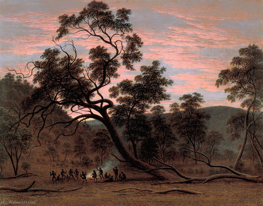 A Corroboree Of Natives In Mills Plains — John Glover