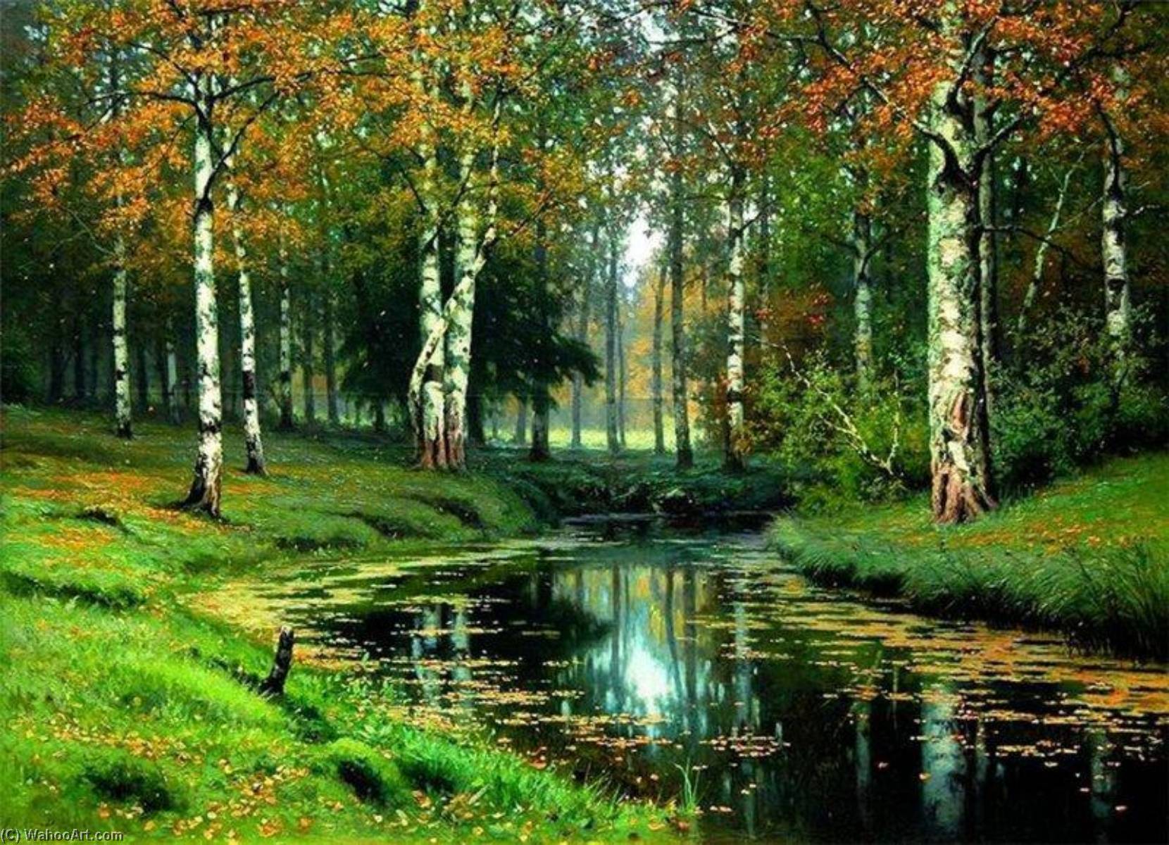 Golden Autumn (also Known As Landscape With River) — Efim Efimovich Volkov