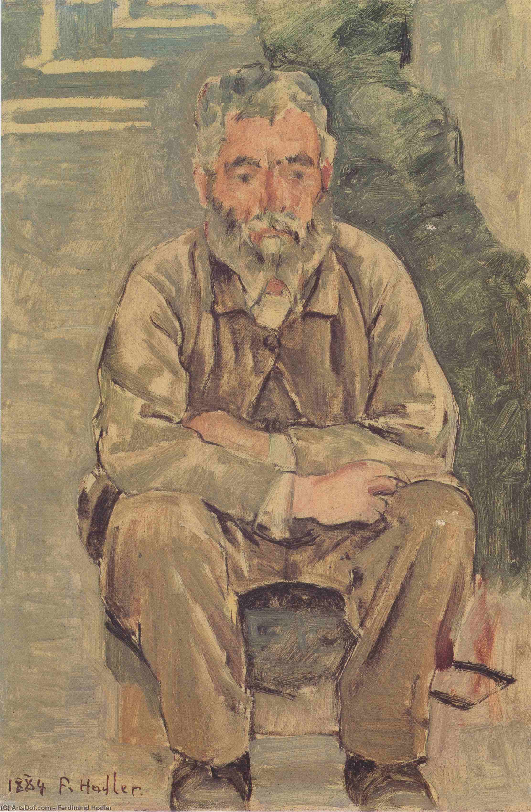Seated Bearded Man — Ferdinand Hodler