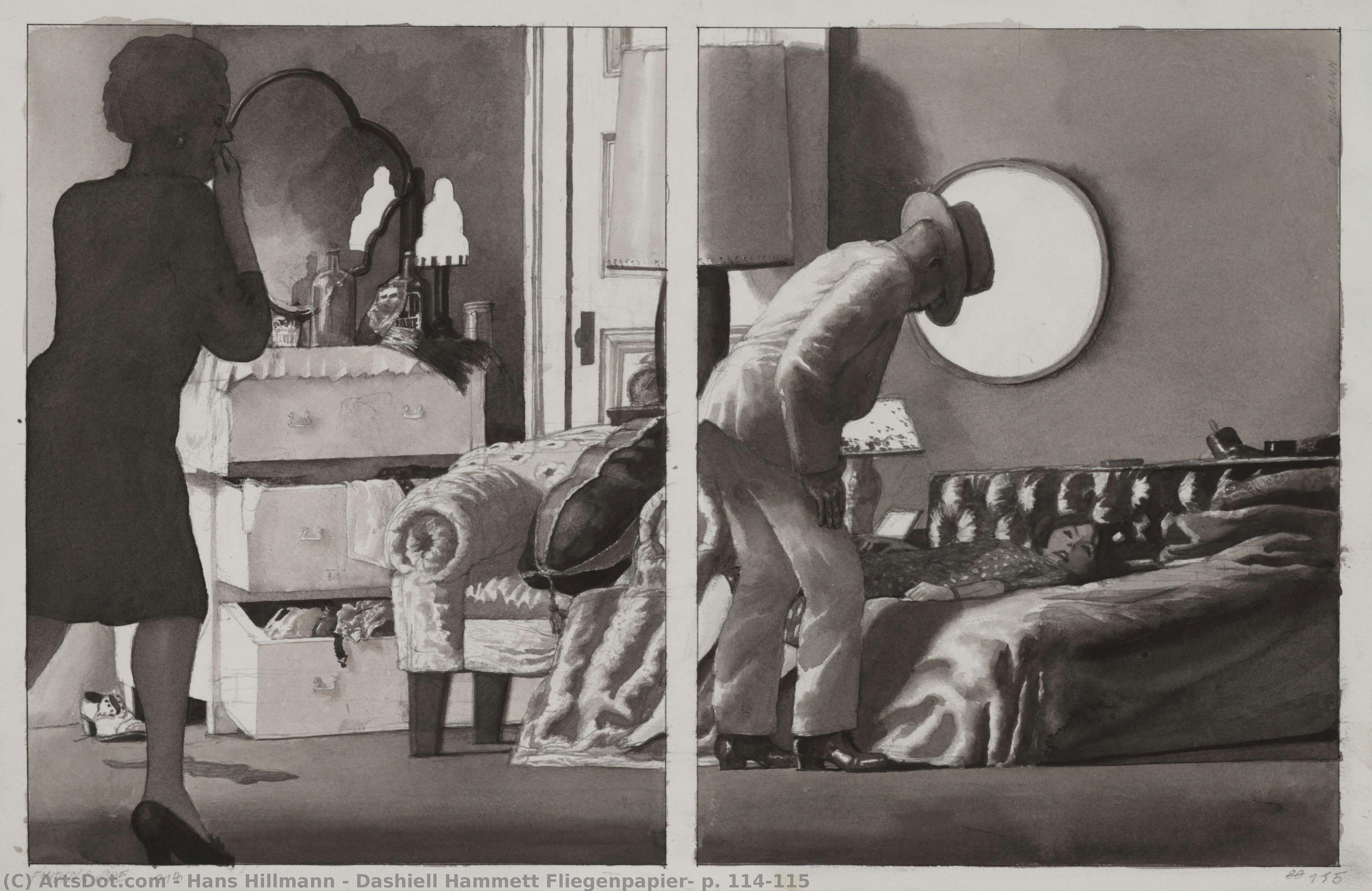 Dashiell Hammett Fliegenpapier, P. 114-115 — Hans Hillmann
