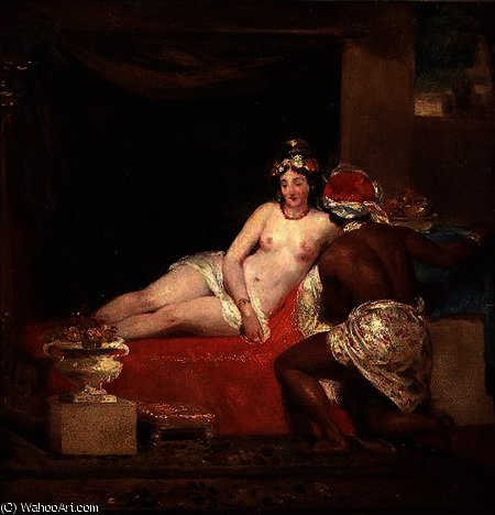 An Odalisque With A Slave In An Interior — ウィリアム・ジェームス・ミュラー