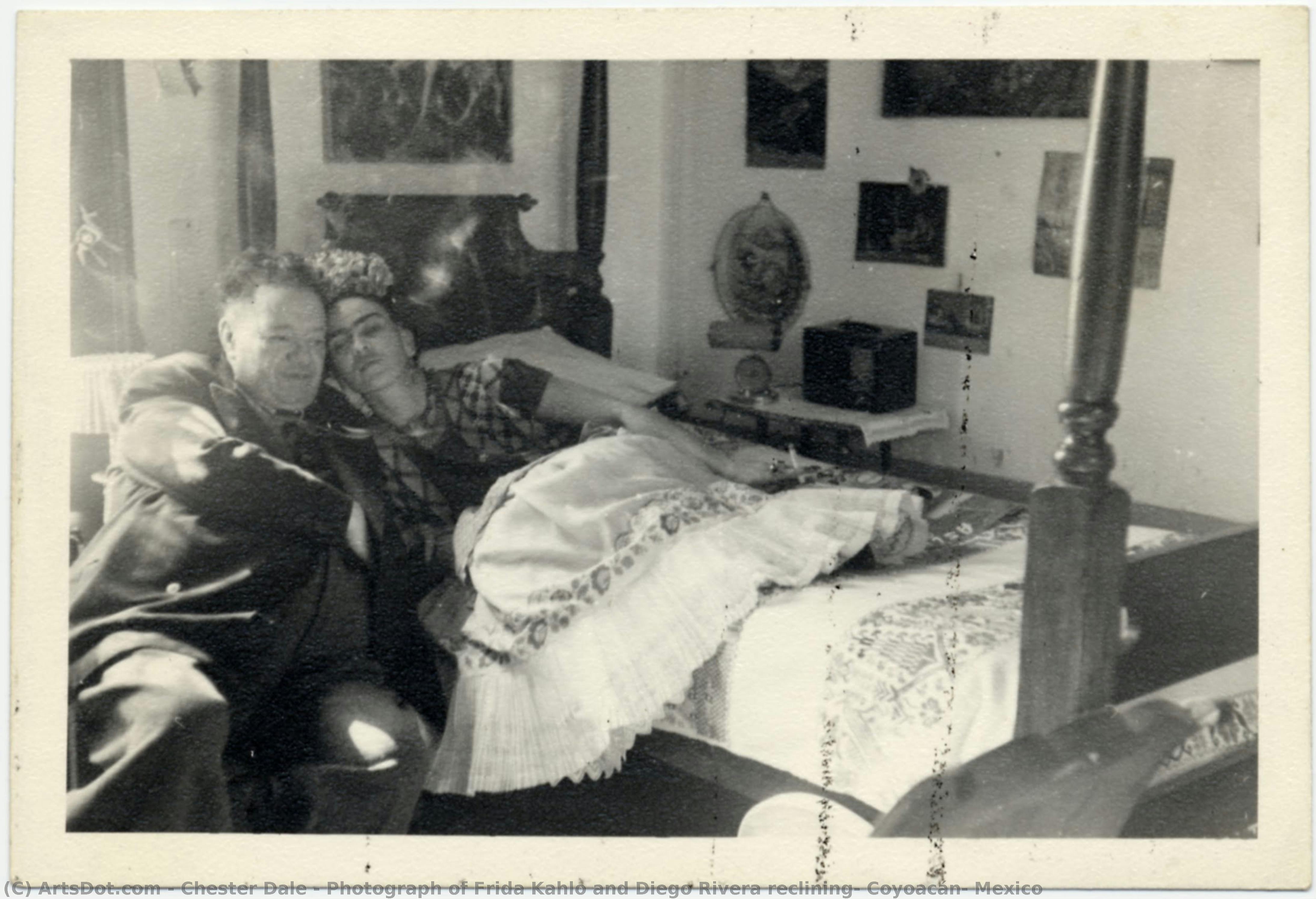 Photograph Of Frida Kahlo And Diego Rivera Reclining, Coyoacán, Mexico — Chester Dale