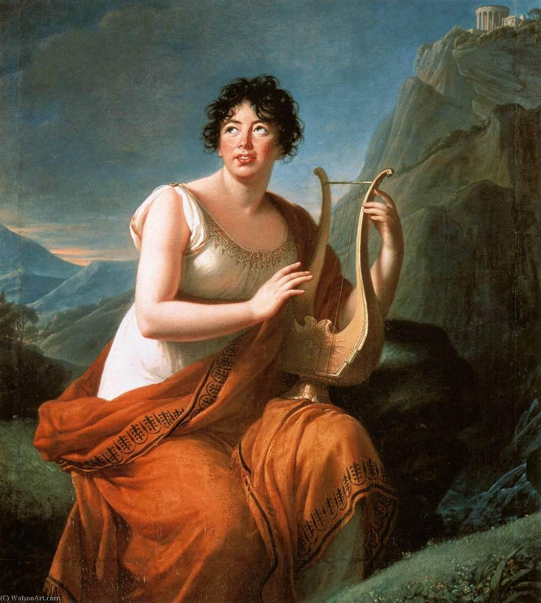 Portrait Of Madame De Staël As Corinne On Cape Misenum — Louise Élisabeth Vigée Le Brun