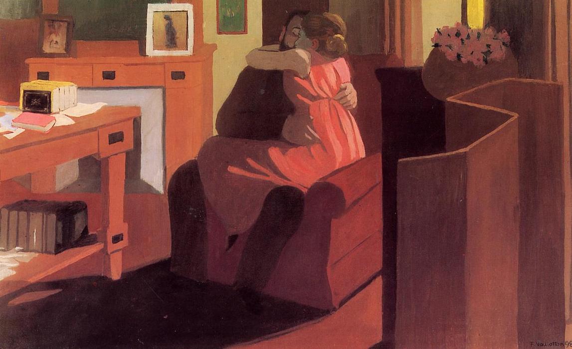 Intimacy (also Known As Interior With Couple And Screen) — Félix Vallotton