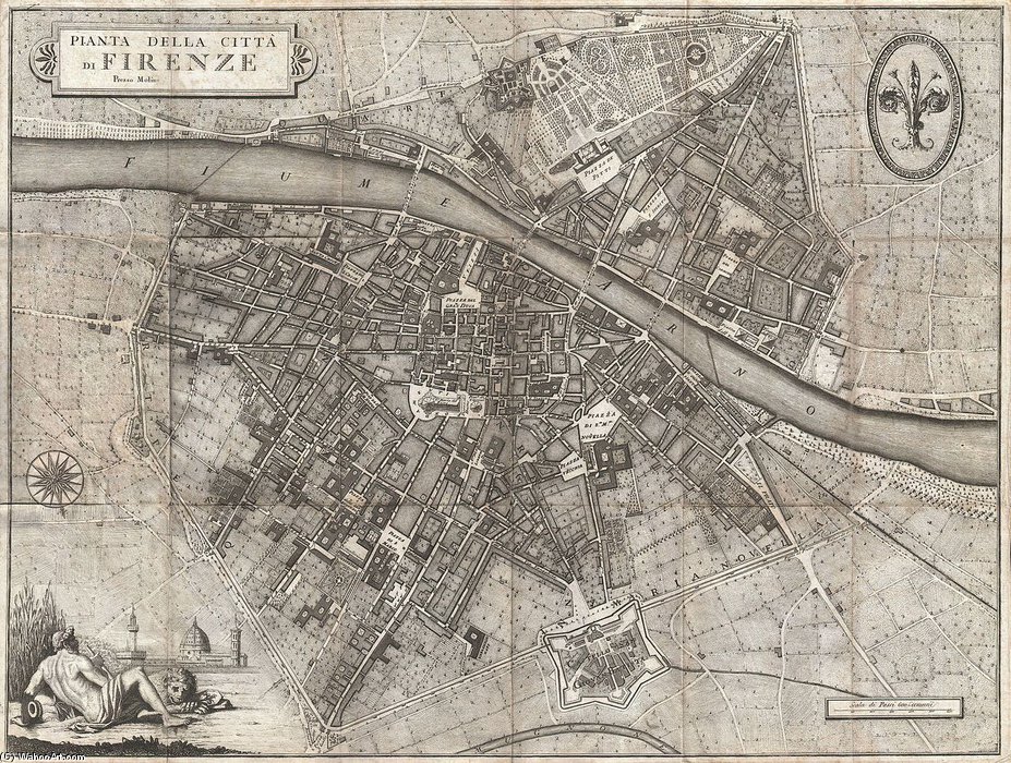 Pianta Della Citta Di Firenze — Ferdinando Ruggieri