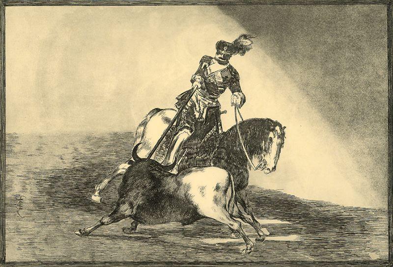 Carlos V Lanceando Un Toro En La Plaza De Valladolid — Francisco José De Goya Y Lucientes