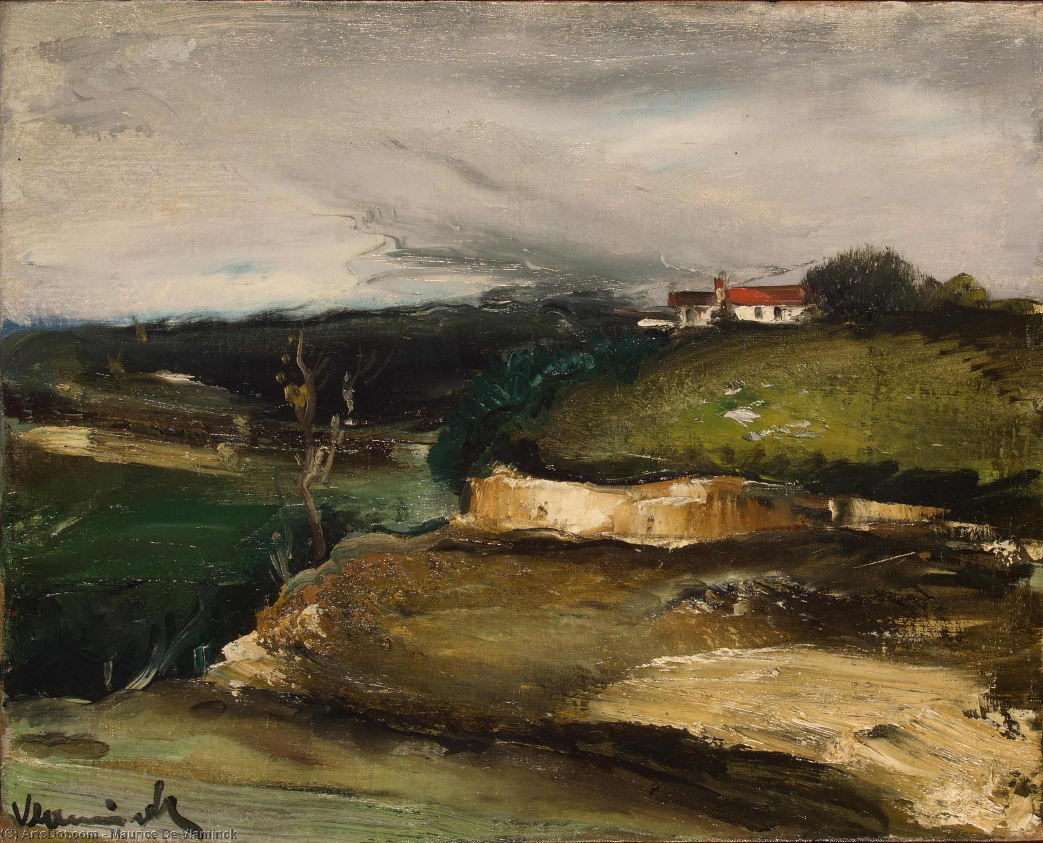 Landscape With A House On The Hill — Maurice De Vlaminck