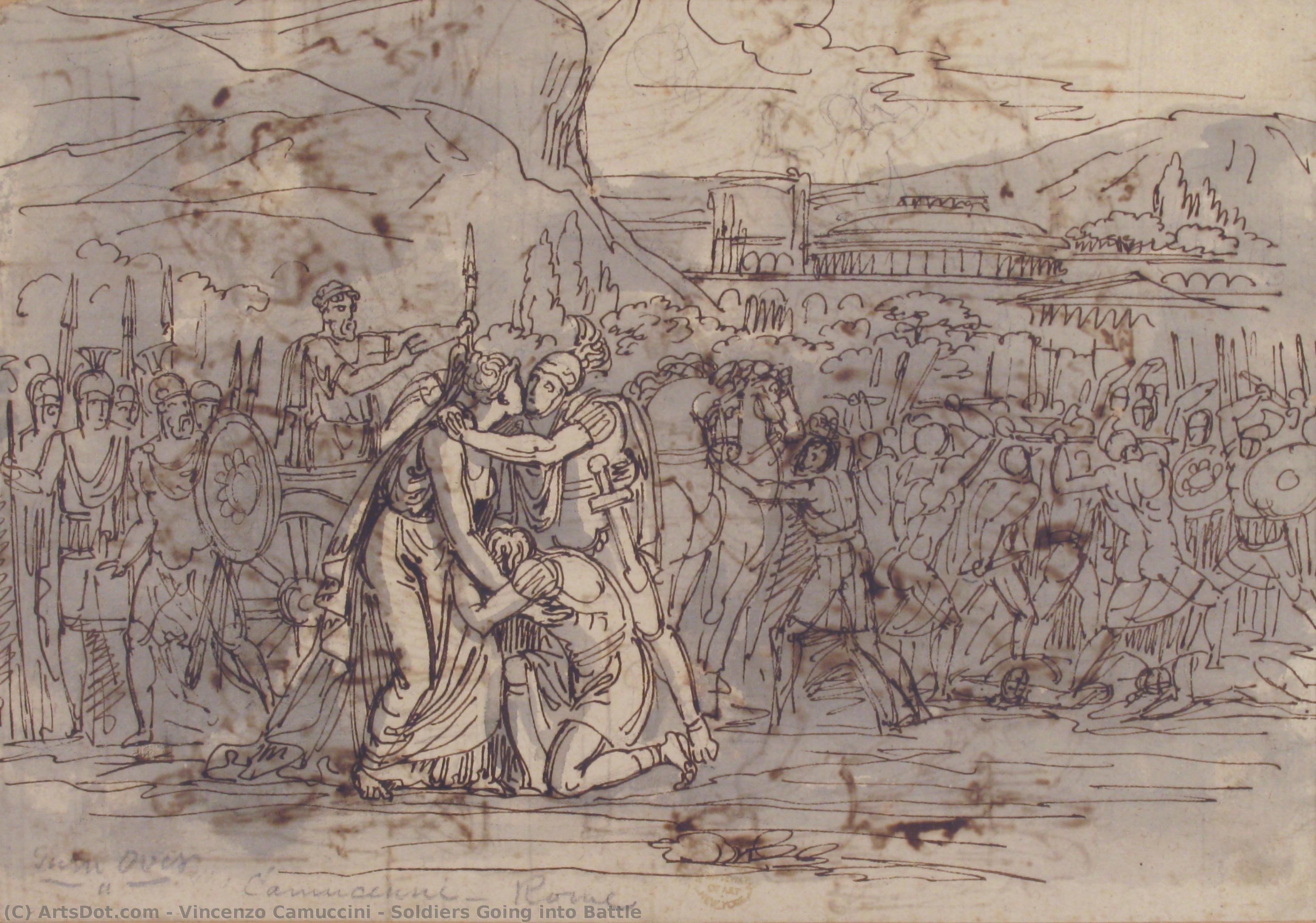 Soldiers Going Into Battle — Vincenzo Camuccini