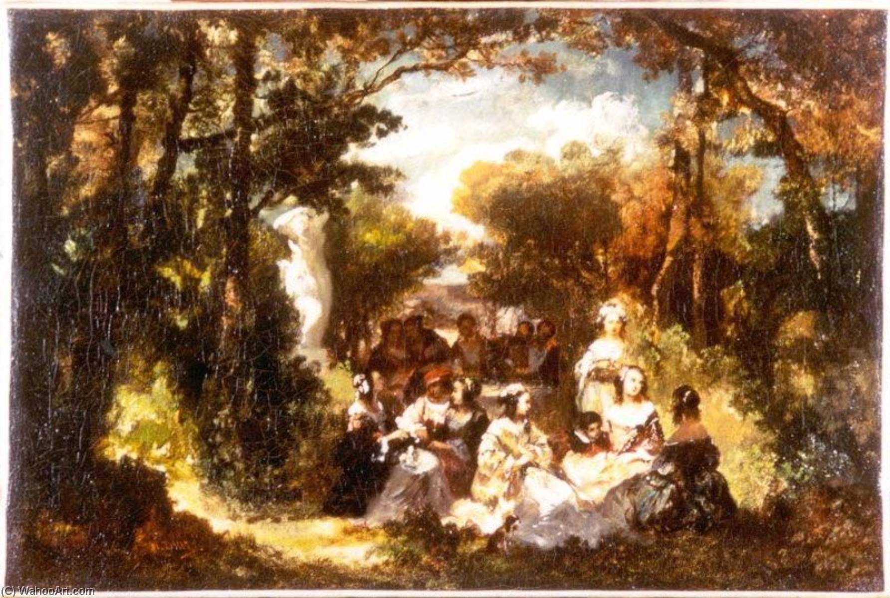 Société Élégante Dans Un Parc (titre Attribué) — Narcisse Diaz De La Peña
