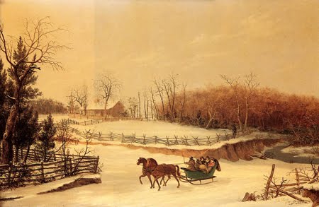 A Sleighing Party — Томас Бирч