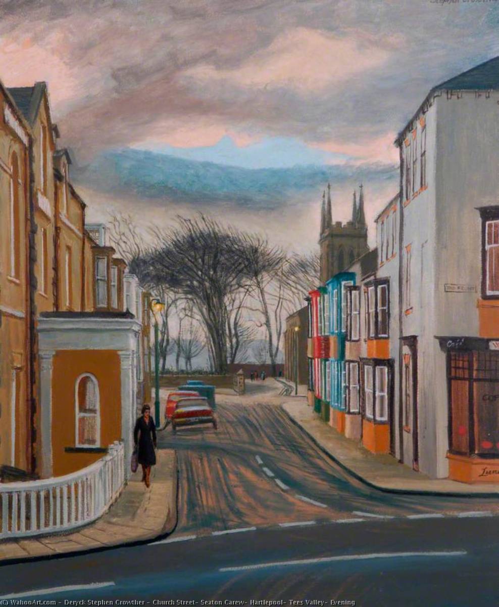 Church Street, Seaton Carew, Hartlepool, Tees Valley, Evening — Deryck Stephen Crowther