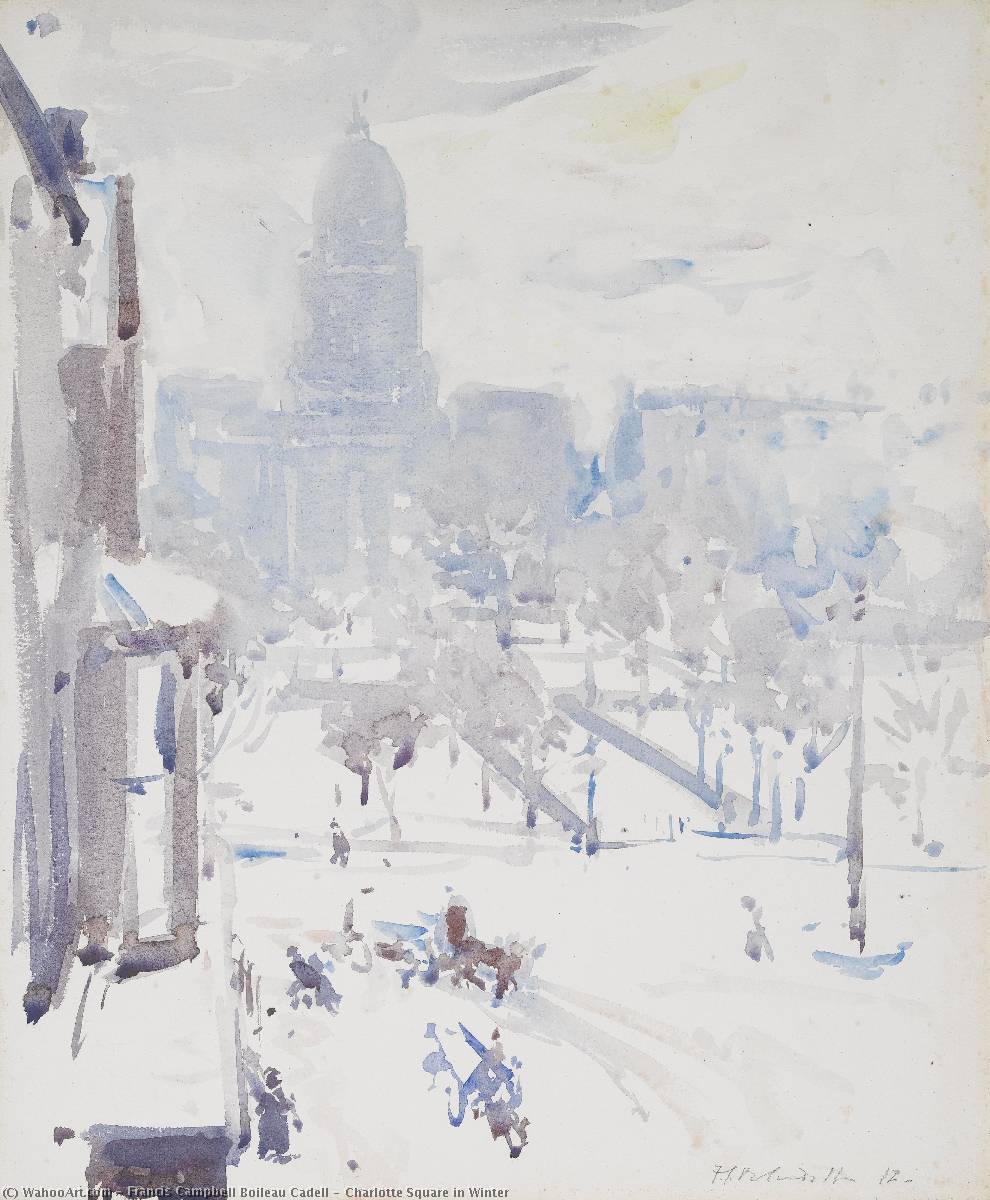 Charlotte Square In Winter — Francis Campbell Bolleau Cadell