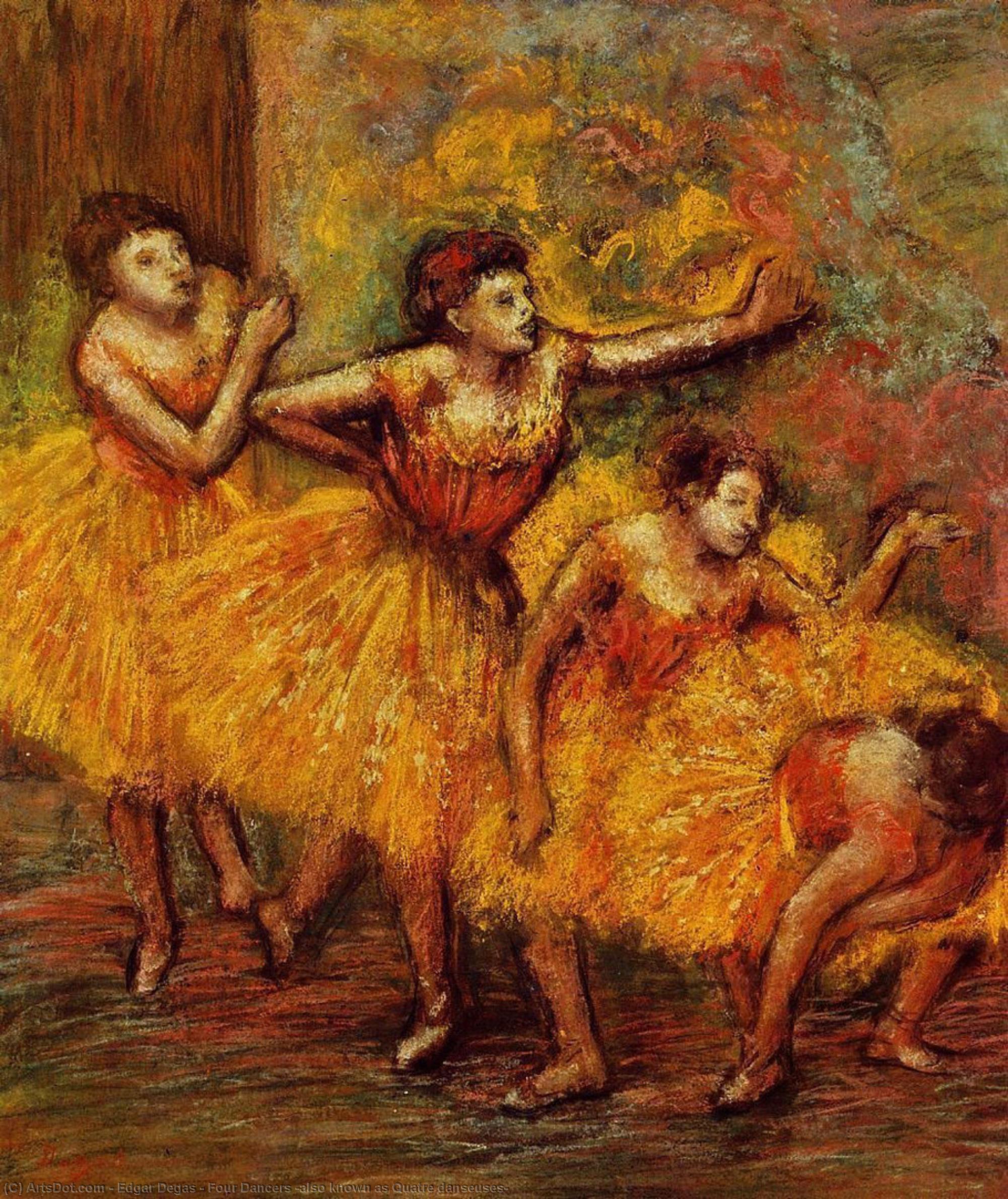 Vier Tänzerinnen (auch Bekannt Als Quatre Danseuses) — Hilaire-germain-edgar Degas