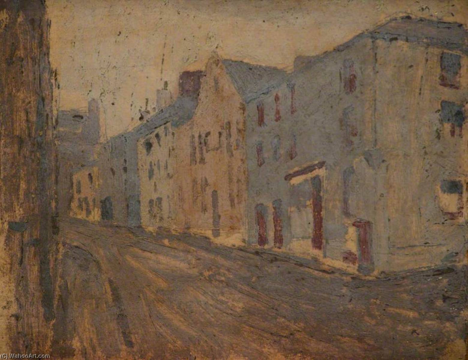 Street Scene, Carmarthen — Edward Morland Lewis