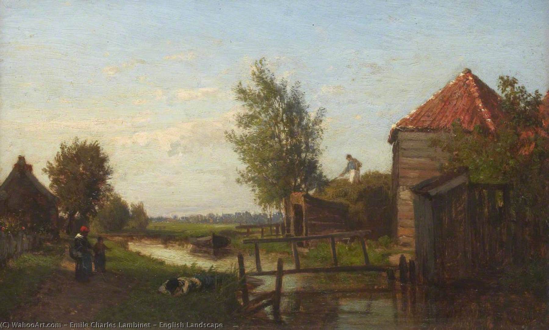 English Landscape — Emile Charles Lambinet