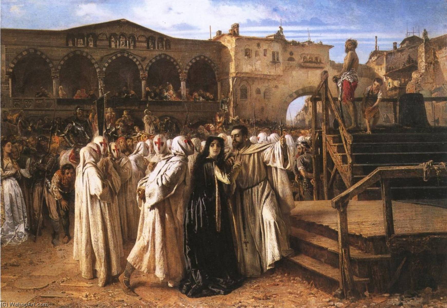 Margherita Pusterla Walking To The Gallows — Filippo Carcano