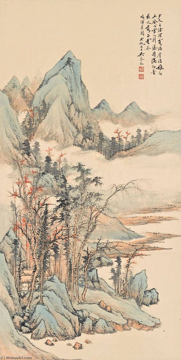 Red Foliage In Autumn Woods — Wu Qinmu