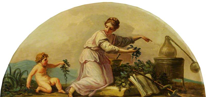 Putto With A Personification Of Chemistry — Antonio Zucchi