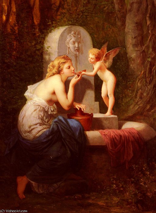 At The Fountain — Henri Pierre Picou