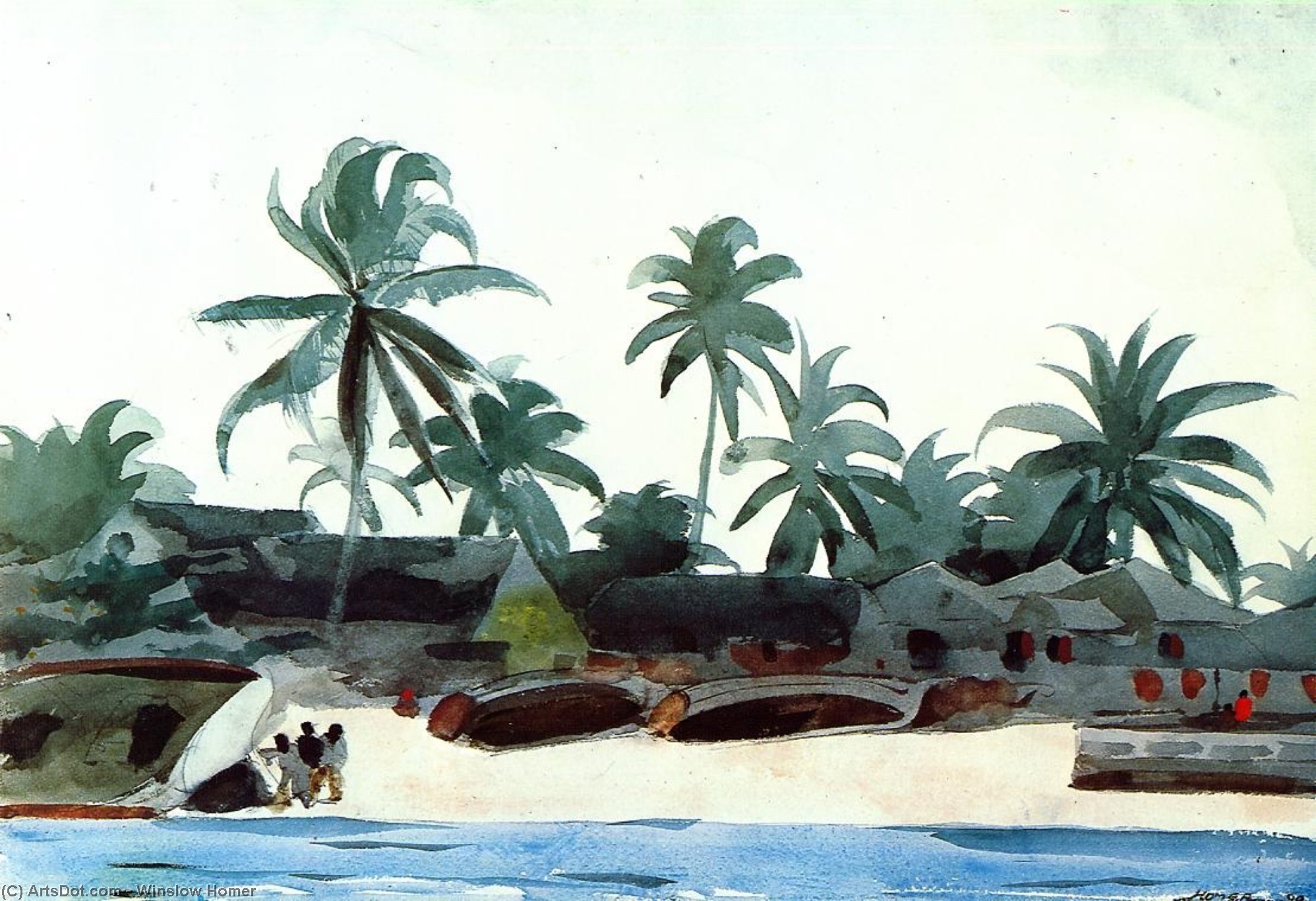 Negro Cabins And Palms — Винслоу Хомер