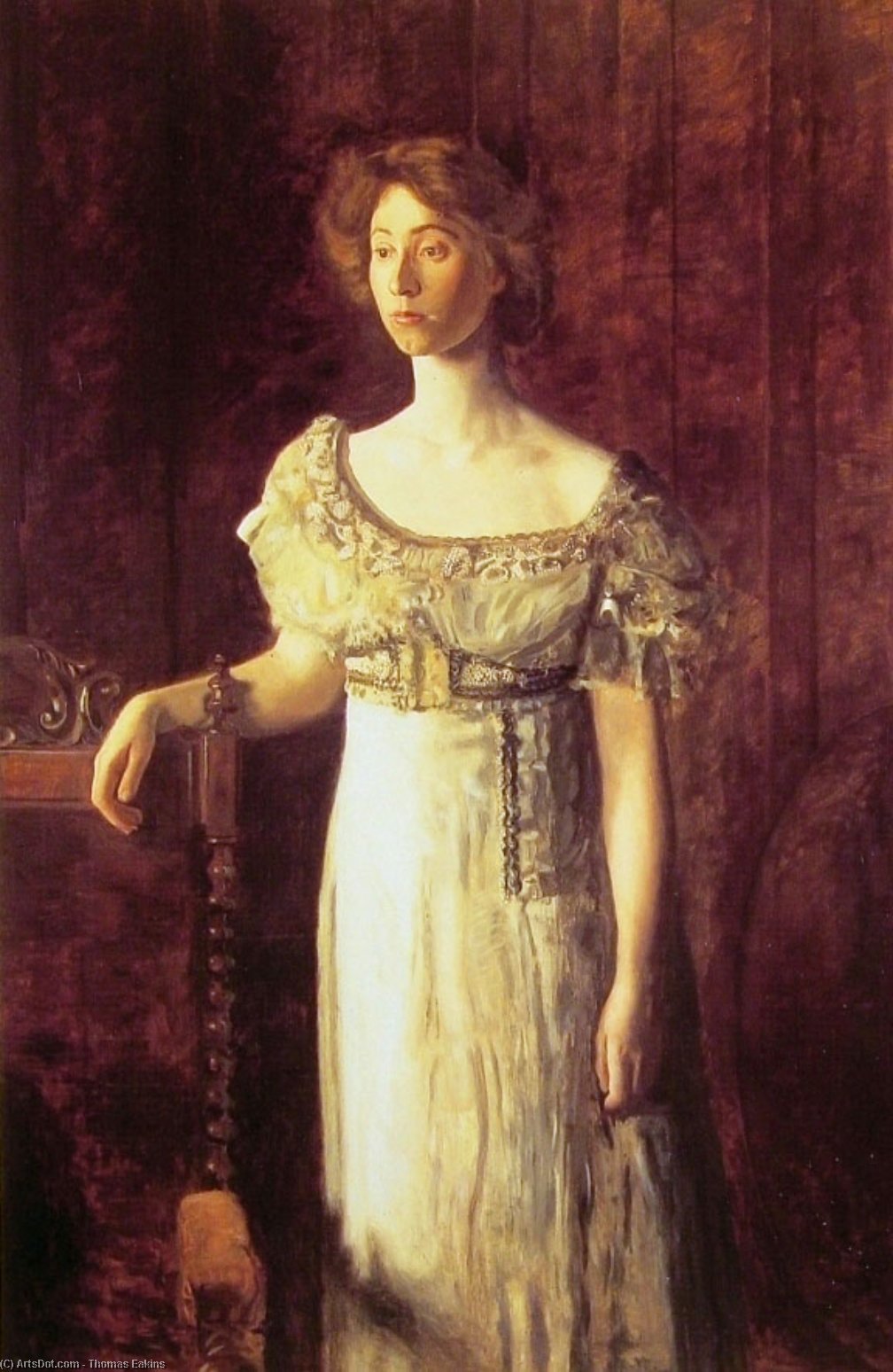 The Old Fashioned Dress-portrait Of Miss Helen Parker — Thomas Eakins