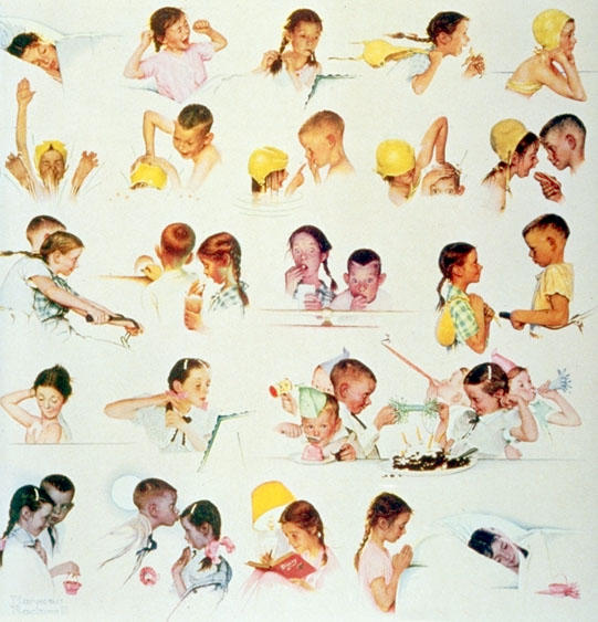 Faces Of Girl — Norman Rockwell