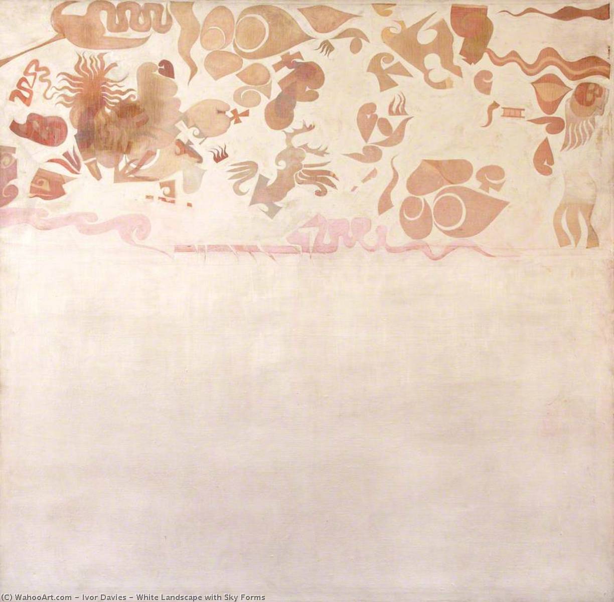 Weiße Landschaft Mit Himmelsformen — Ivor Davies
