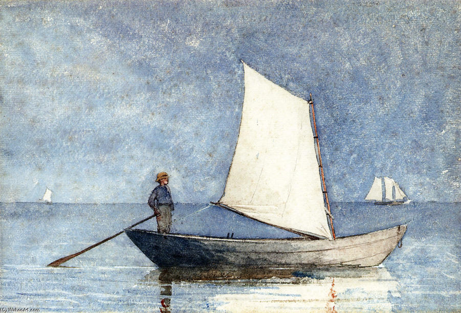 Sailing A Dory — Winslow Homer
