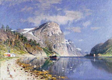 A Fjord Steamer — Adelsteen Normann