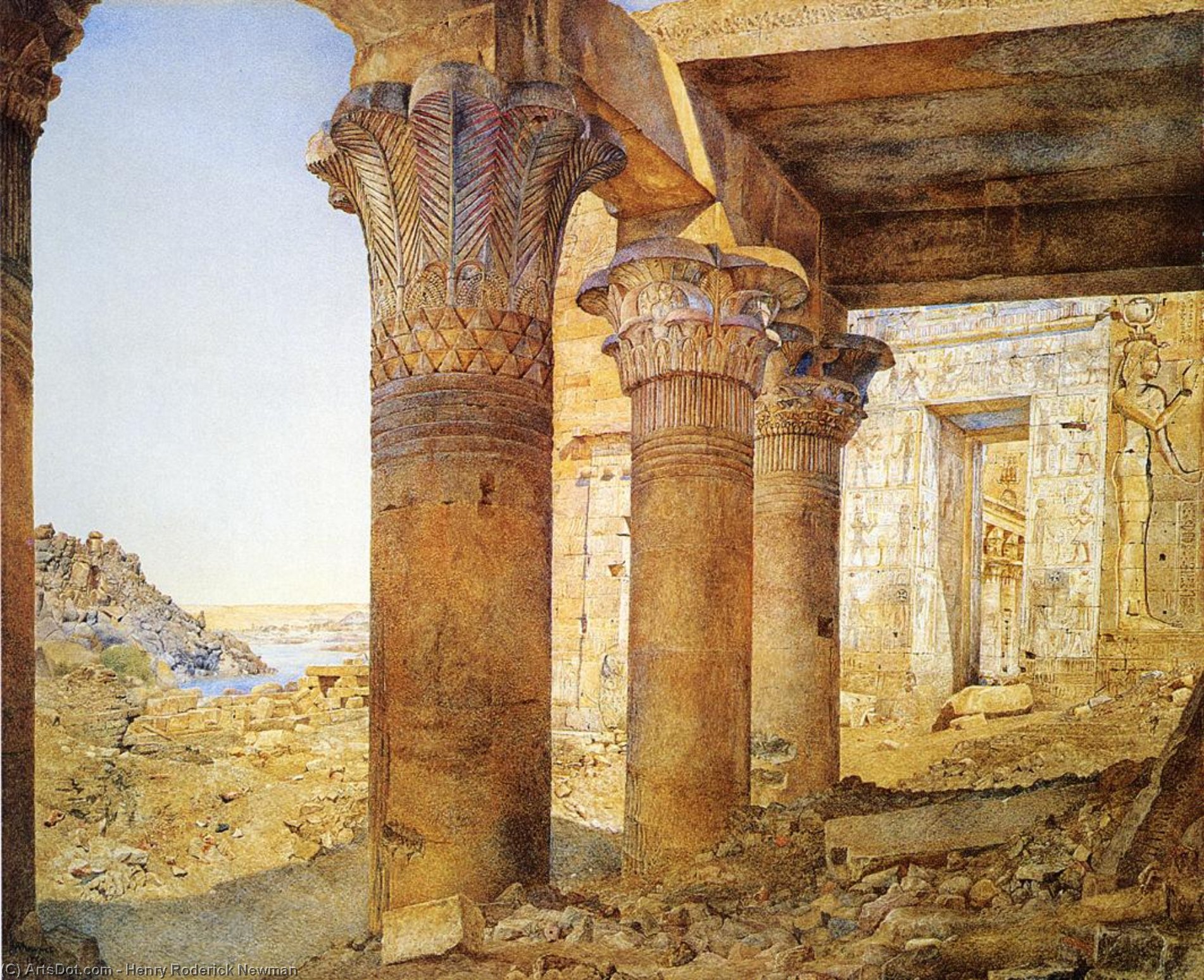Temple Of Philae From The Outer Court — Henry Roderick Newman